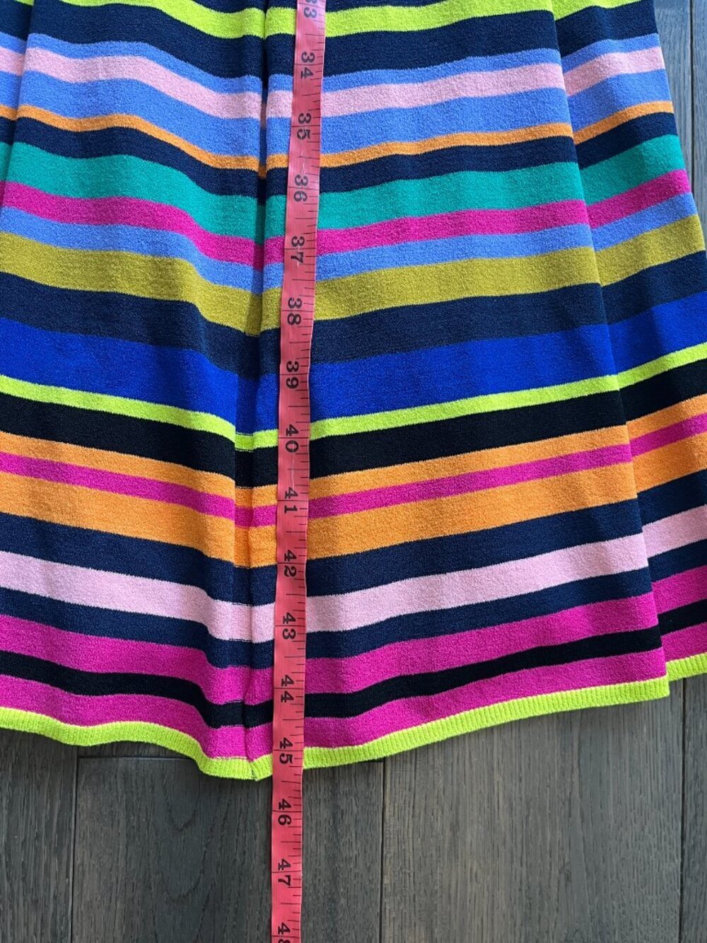 Milly Striped Surplice Sleeveless Midi Dress Multicolor Size L Designer - Picture 7 of 8